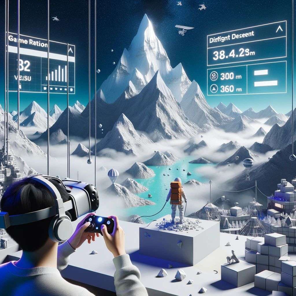 someone gazing at Mount Everest, game design